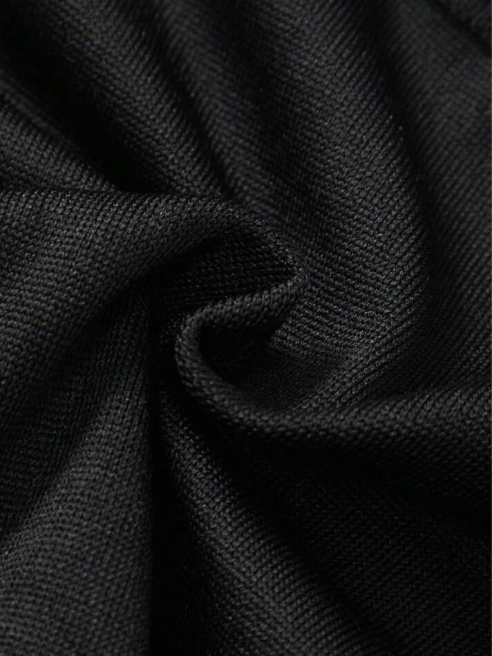 FANDY Men's Black Minimalist Thong With Silver Beads at Back Underwear